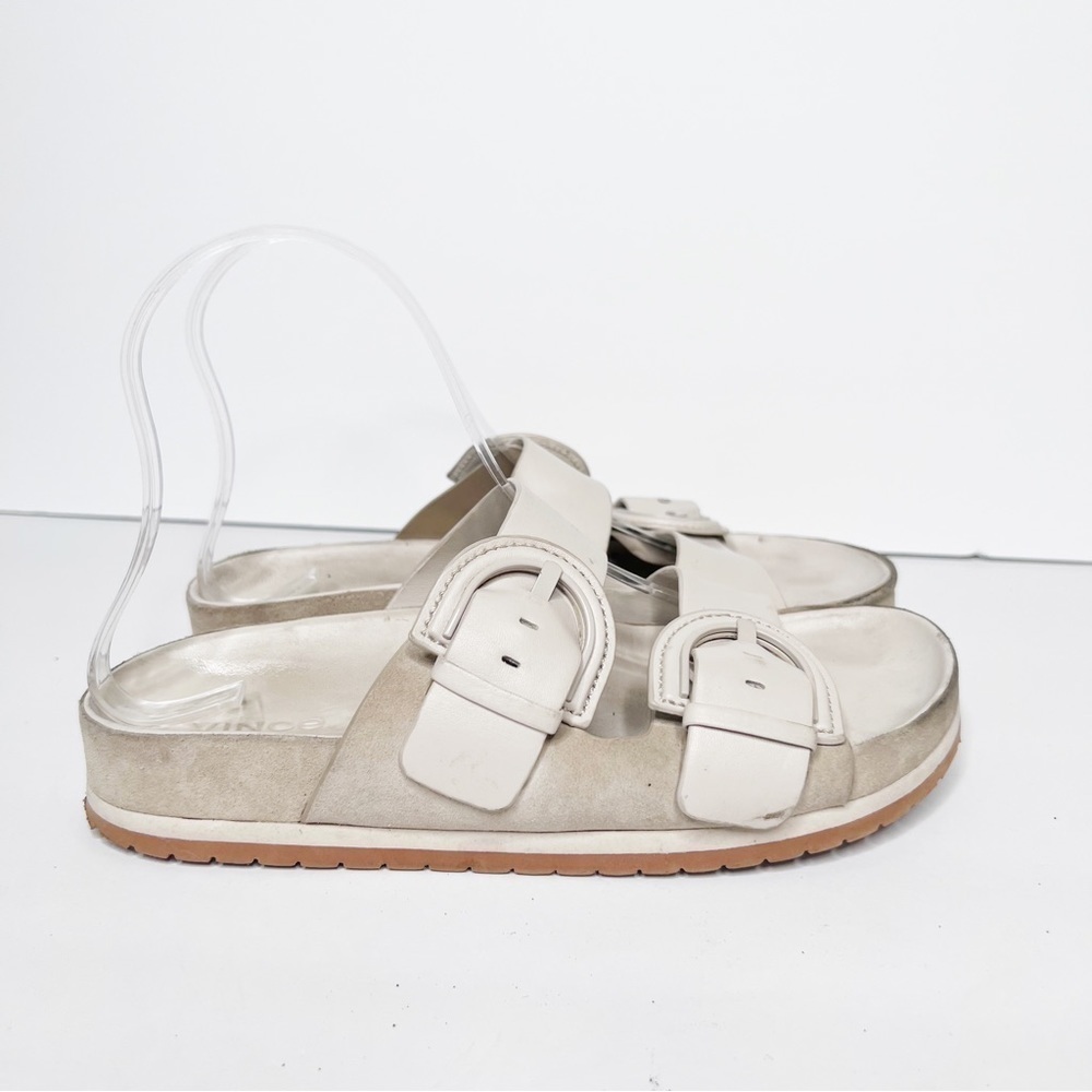 Vince Cream and Tan Sandals